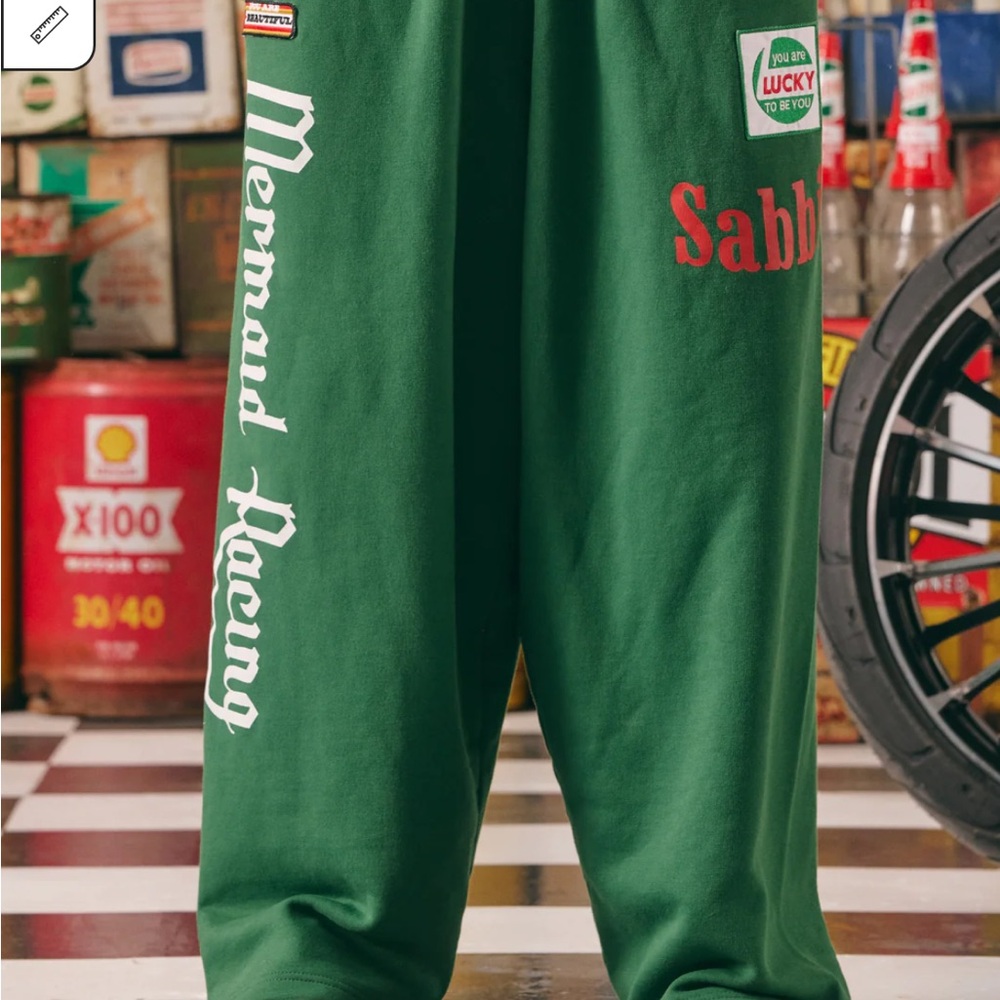 ISO Green Mermaid Racing Sweatpants - S